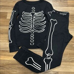 Cat & Jack Black Skeleton Pajama Set
